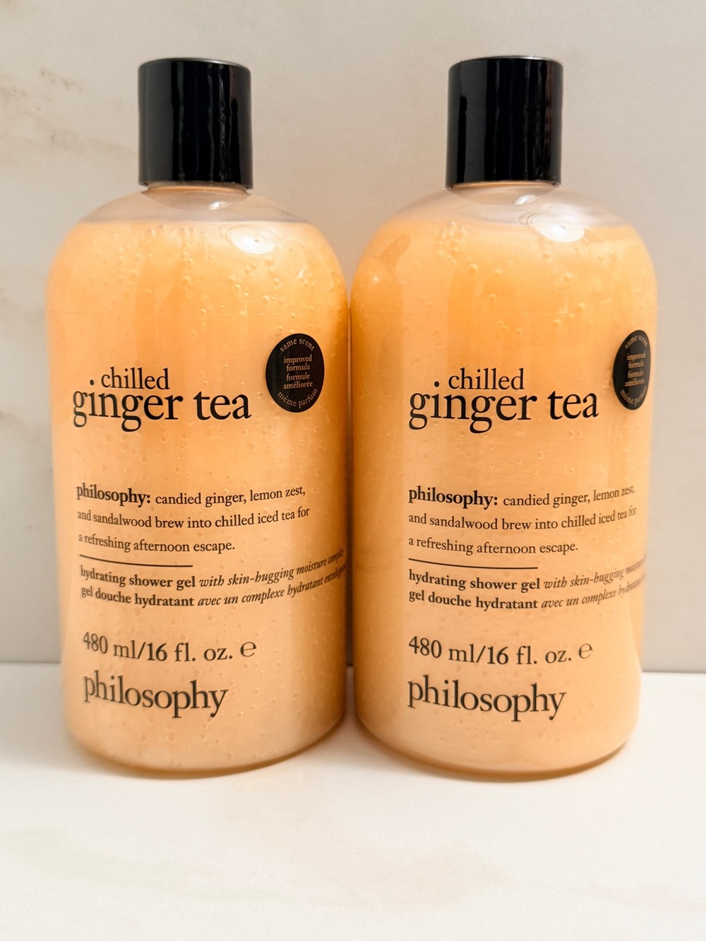 2x Philosophy Chilled Ginger Tea Shower Gel 16 oz NEW SEALED